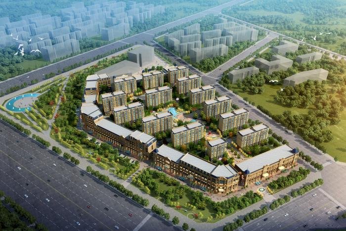 新天润丝路寰球港二期花涧洋房效果图