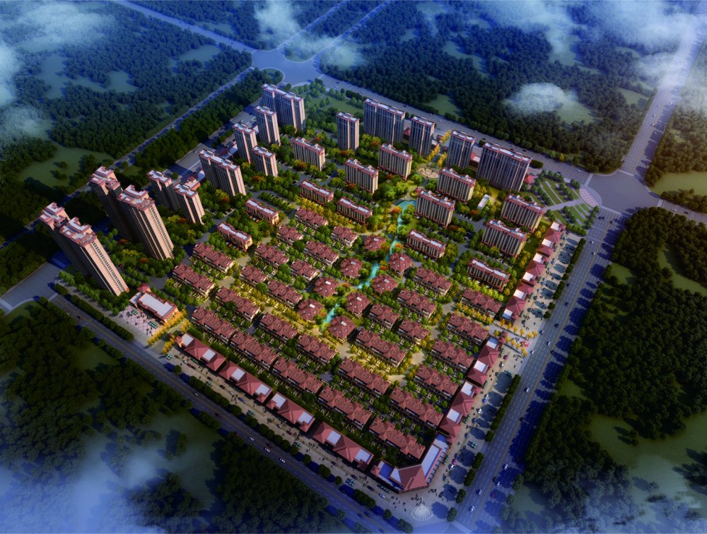 金科廊桥水乡廊桥水乡鸟瞰图