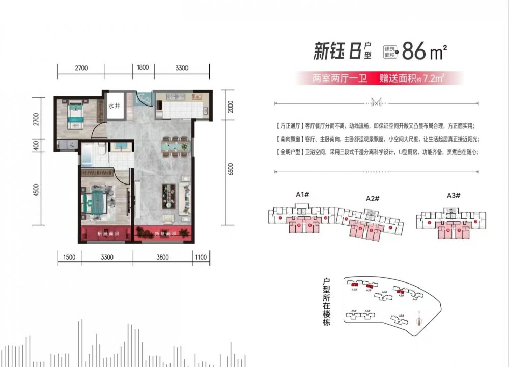 高铁·新城两室两厅一卫